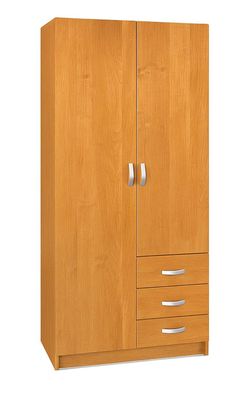 Drehtürenschrank / Kleiderschrank Sepatan 10, Farbe: Erle - Abmessungen: 200 x 1