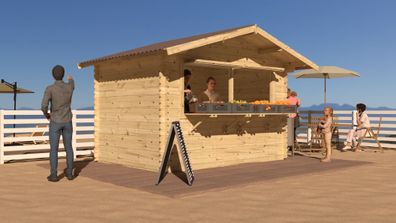 Verkaufsstand Wiesenprofi 02, Naturbelassen, Kiosk, Grundfläche 8,63 m², Verkauf