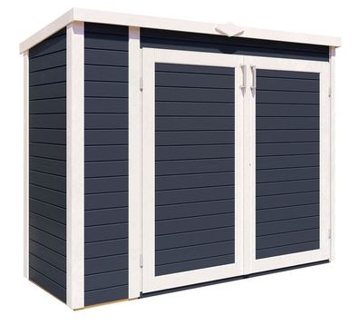 Moderner Gartenschrank Ilsede 01, Anthrazit - Elementgartenschrank, Grundfläche: