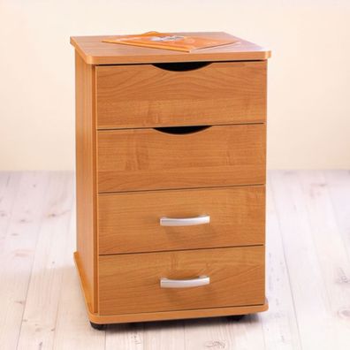 Rollcontainer Banjaran 36, Farbe: Erle - Abmessungen: 66 x 45 x 40 cm (H x B x T
