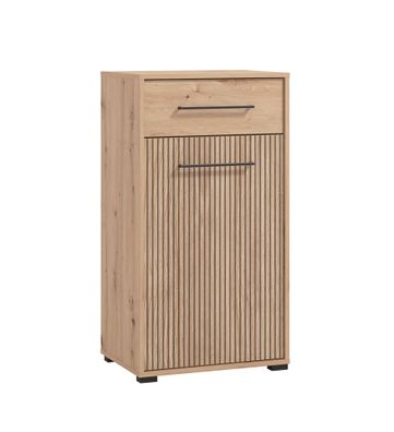 Moderner Schuhschrank mit einer Schublade Paduna 04, Farbe: Eiche Artisan, Griff