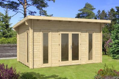Gartenhaus Zirmkogel inkl. Fußboden - 40 mm Blockbohlenhaus, Grundfläche: 13,5 m