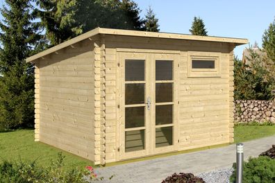 Gartenhaus Göller inkl. Fußboden - 28 mm Blockbohlenhaus, Grundfläche: 9,2 m², F