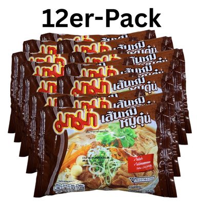 12er-Pack MAMA Instant Reisvermicelli Schwein 50g