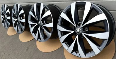 4x Original Skoda Kodiaq II PS7 19 Zoll V Speiche Alufelgen 57H601025D