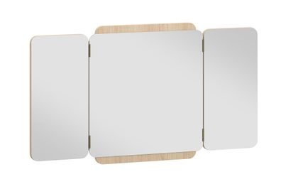 Spiegel aufklappbar Aegir 49, Farbe: Eiche, Maße: 56 x 99,5 x 4,5 cm, in skandin