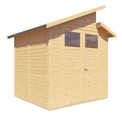 Gartenhaus / Gartenhütte Puchheim 01 inkl. Fußboden, Naturbelassen - 19 mm Eleme