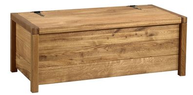 Truhe Pancas 02, Farbe: Natur, Eiche massiv ? 45 x 120 x 58 (H x B x T)