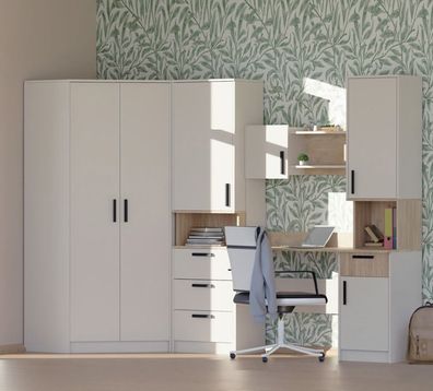 Jugendmöbel - Set K Fafe | 3-teilig | Farbe: Kaschmir / Eiche Cremona | Eckkleid