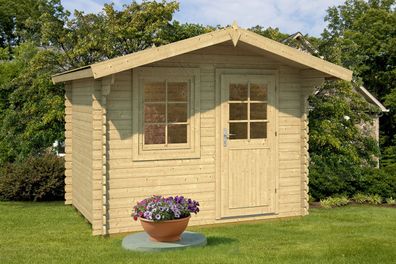 Gartenhaus Kampl inkl. Fußboden - 28 mm Blockbohlenhaus, Grundfläche: 5,4 m², Sa