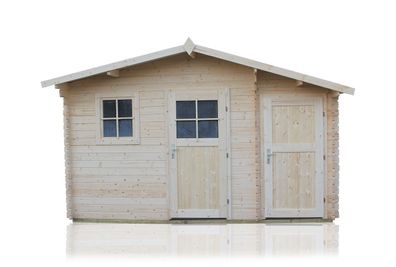 Gartenhaus Imst - 4,40 x 4,14 Meter aus 28 mm Blockbohlen