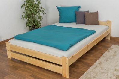 Futonbett / Massivholzbett Kiefer Vollholz massiv natur A9, inkl. Lattenrost -