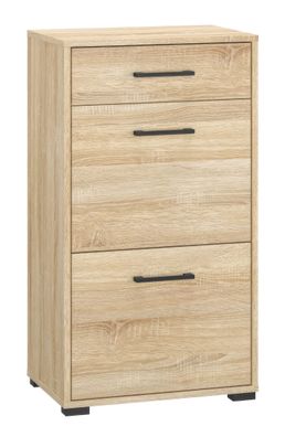 Schuhschrank Vacaville 09, Farbe: Sonoma Eiche hell - Abmessungen: 90 x 50 x 34
