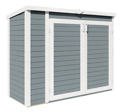 Moderner Gartenschrank Ilsede 01, Grau - Elementgartenschrank, Grundfläche: 1,65