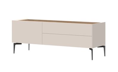 TV-Unterschrank Asau 04, Farbe: Kaschmir / Eiche dunkel - Abmessungen: 56 x 148