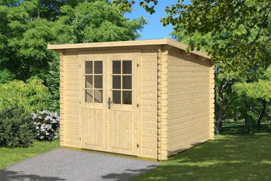 Gartenhaus Pribitz 02 inkl. Fußboden - 28 mm Blockbohlenhaus, Grundfläche: 7,3 m