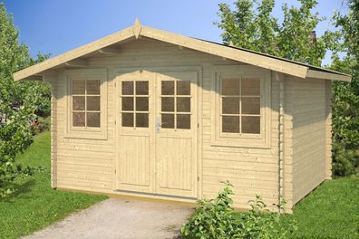 Gartenhaus Ostrawitz inkl. Fußboden - 28 mm Blockbohlenhaus, Grundfläche: 10,6 m