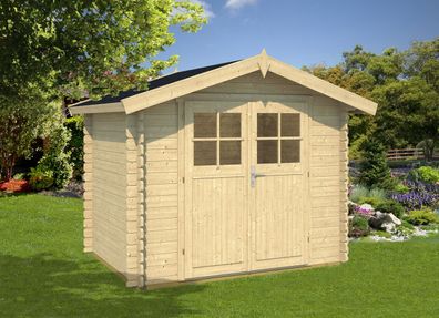 Gartenhaus Linköpfl inkl. Fußboden - 28 mm Blockbohlenhaus, Grundfläche: 4,3 m²,