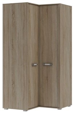 Drehtürenschrank / Eckkleiderschrank Kundiawa 38, Farbe: Sonoma Eiche hell - Abm