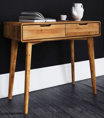 Schminktisch Timaru 18 Wildeiche massiv geölt - Abmessungen: 81 x 90 x 40 cm (H