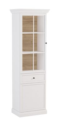 Vitrine Torsakala 08, Glastüre in Holz eingefasst, 1 Holztüre, 3 Einlegeböden, 5