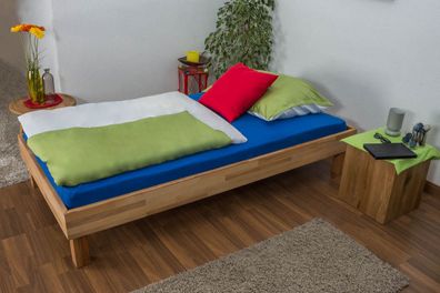 Futonbett / Massivholzbett Wooden Nature 04 Kernbuche geölt - Liegefläche 100 x