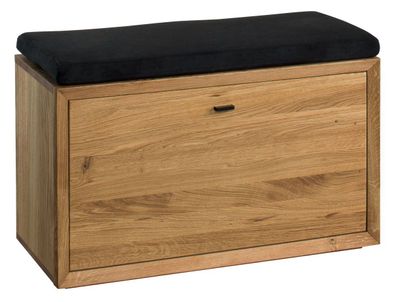 Sitzbank mit Stauraum / Schuhschrank Belem 03, Farbe: Natur, Eiche teilmassiv ?