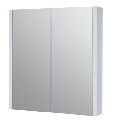 Bad - Spiegelschrank Bidar 01, Farbe: Weiß glänzend ? 65 x 60 x 12 cm (H x B x T