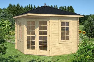 Gartenhaus Stuhleck 01 inkl. Fußboden - 40 mm Blockbohlenhaus, Grundfläche: 7,3