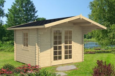 Gartenhaus Steinfalk inkl. Fußboden - 40 mm Blockbohlenhaus, Grundfläche: 9 m²,