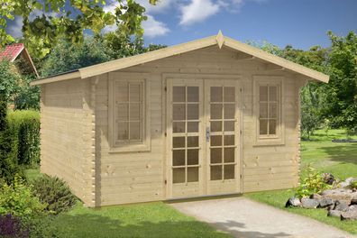 Gartenhaus Hankampl inkl. Fußboden - 40 mm Blockbohlenhaus, Grundfläche: 14,4 m²