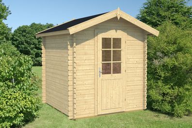 Gartenhaus Hinterwang inkl. Fußboden - 28 mm Blockbohlenhaus, Grundfläche: 4 m²,