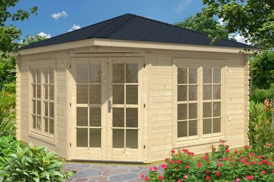 Gartenhaus Stuhleck 02 inkl. Fußboden - 40 mm Blockbohlenhaus, Grundfläche: 13,9