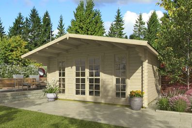 Gartenhaus Mitterkaiser inkl. Fußboden - 40 mm Blockbohlenhaus, Grundfläche: 16,