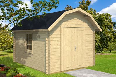 Gartenhaus Veitsberg inkl. Fußboden - 28 mm Blockbohlenhaus, Grundfläche: 9,2 m²