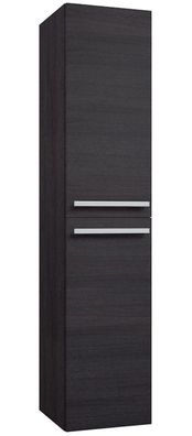 Bad - Hochschrank Bidar 85, Farbe: Eiche Schwarz ? 160 x 35 x 35 cm (H x B x T)