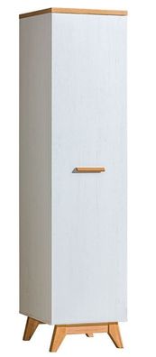 Drehtürenschrank / Kleiderschrank Panduros 02, Farbe: Kiefer Weiß / Eiche Braun