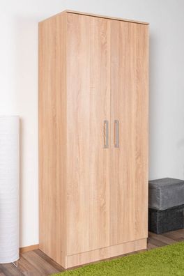 Drehtürenschrank / Kleiderschrank Sidonia 03, Farbe: Eiche Braun - 200 x 82 x 53