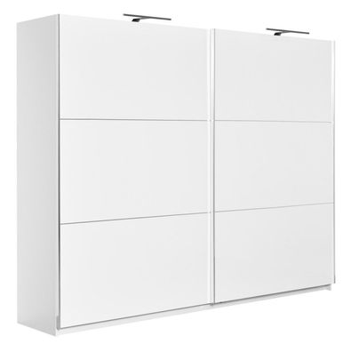 Schiebetürenschrank / Kleiderschrank Sabadell 13, Farbe: Weiß / Weiß Hochglanz
