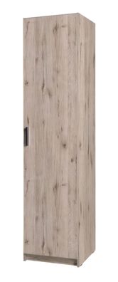 Drehtürenschrank / Kleiderschrank Tripoli 01, Farbe: Eiche- Abmessungen: 198 x 4