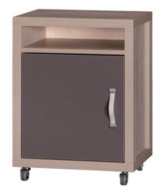 Jugendzimmer - Rollcontainer Tobias 10, Farbe: Braun / Grau - 60 x 40 x 40 cm (H
