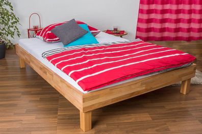 Futonbett / Massivholzbett Wooden Nature 04 Kernbuche geölt - Liegefläche 140 x