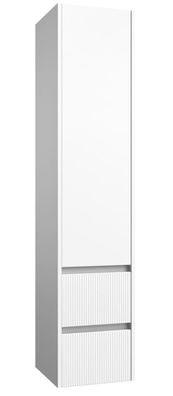 Badezimmer - Hochschrank Malegaon 38, Farbe: Weiß matt ? Abmessungen: 160 x 35 x