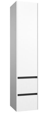Badezimmer - Hochschrank Malegaon 37, Farbe: Weiß matt ? Abmessungen: 160 x 35 x