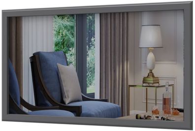 Spiegel Lotofaga 13, Farbe: Grau - 75 x 125 x 4 cm (H x B x T)