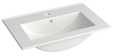 Bad - Waschbecken Bokaro 07, Farbe: Weiß ? 13 x 61 x 39 cm (H x B x T)