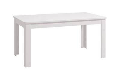Esstisch ausziehbar Palilula 05, Farbe: Weiß, Maße: 160 x 90 cm, einfaches und m
