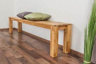 Bank Wooden Nature 132 Eiche massiv - 200 x 33 cm (L x B)