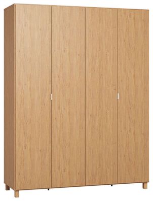 Kleiderschrank Averias 15, Farbe: Eiche - Abmessungen: 239 x 185 x 57 cm (H x B