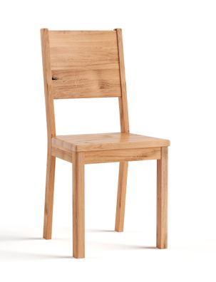 Stuhl aus natürlichen Eichenholz Nievre 01, minimalistisch, Massivholz Eiche, ge